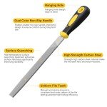 8-Inch Double Cut Flat Metal File with Handle