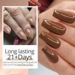 10-Color Brown Gel Nail Polish Set