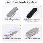 4-in-1 Foot Care Tool: Pumice Stone & File