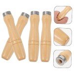 IWOWHERO Wooden File Grip Handles - 4 Piece Set