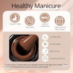 10-Color Brown Gel Nail Polish Set