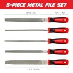 MAXPOWER 5-Piece Metal Hand File Set