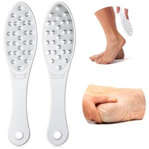 Jutom Stainless Steel Double-Sided Foot Scraper Tool