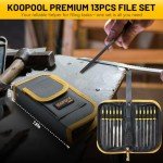 13-Piece Needle File Set with Tool Bag and Brush
