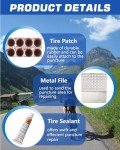 30-Piece Bike Tire Repair Kit with Patches