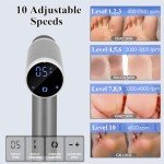 Adjustable Electric Foot File with 60 Sandpaper Discs