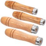 Wooden File Handles Set with Metal Collars