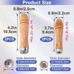 Wooden File Handles Set with Metal Collars