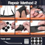Bike Tire Repair Kit with 39 Puncture Patches
