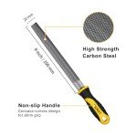 TARIST 8-Inch Half Round Metal File Tool