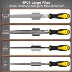 46-Piece Metal File Set for Woodworking & More