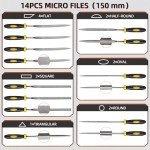 46-Piece Metal File Set for Woodworking & More