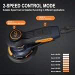 MAXXT 6-Inch Orbital Sander with 10 Sandpapers