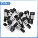 Alloy Steel Hex Socket Shoulder Screws, 10 Pack