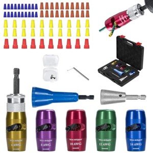 Drill Wire Stripper Set with Connectors & Twisters