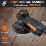 MAXXT 6-Inch Orbital Sander with 10 Sandpapers