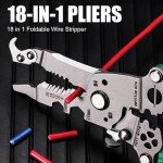 18-in-1 Foldable Wire Stripper and Crimper Tool