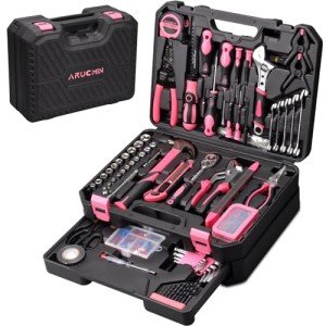 450-Piece Pink Tool Kit for Home Repairs