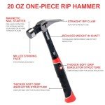 Meiwaltee 20 oz Heavy Duty Forged Hammer