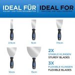 5-Piece Stainless Steel Paint & Wallpaper Scraper Set