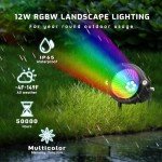 Color Changing Outdoor Landscape Lighting - 6 Pack