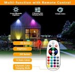 Color Changing Outdoor Landscape Lighting - 6 Pack