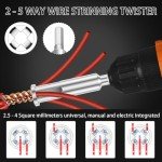 4-Pack Wire Twister Tool Set for Drills