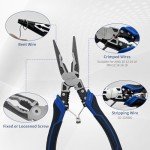 5-in-1 Needle Nose Pliers with Wire Cutter