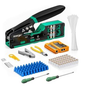 ZOERAX Ethernet Crimping Tool and Connector Kit