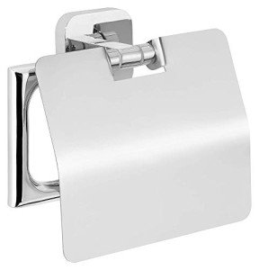 Stylish Wall-Mounted Toilet Roll Holder with Lid