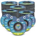 50-Pack 4.5" Zirconia Flap Discs for Grinders