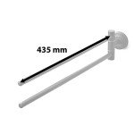 AMARE Matt Black 2-Arm Towel Rail & Holder