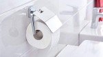 Stylish Wall-Mounted Toilet Roll Holder with Lid