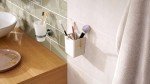 Wall-Mounted Bathroom Organizer - No Drilling Required