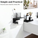 Alise Black Double Post Toilet Paper Holder