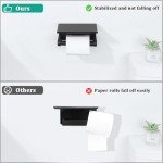 Alise Black Double Post Toilet Paper Holder