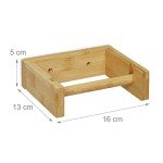 Bamboo Wall-Mounted Toilet Paper Holder