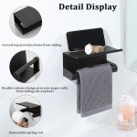 Alise Black Double Post Toilet Paper Holder