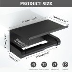 Alise Black Double Post Toilet Paper Holder