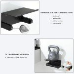 Alise Black Double Post Toilet Paper Holder