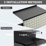 Alise Black Double Post Toilet Paper Holder