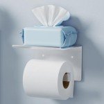 Stainless Steel Toilet Paper Holder with Shelf