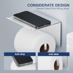 Stainless Steel Toilet Paper Holder with Shelf