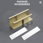 Double Toilet Paper Holder with Shelf - Brushed Gold