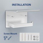 Stainless Steel Toilet Paper Holder with Shelf