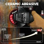 EZARC 40 Grit Ceramic Flap Discs, 10 Pack