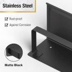 Matte Black Toilet Paper Holder with Phone Shelf