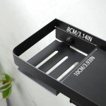 Wall-Mounted Rustproof Toilet Paper Holder with Shelf