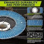 50-Pack 4.5" Zirconia Flap Discs for Grinders