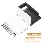 Matte Black Toilet Paper Holder with Shelf & Hooks